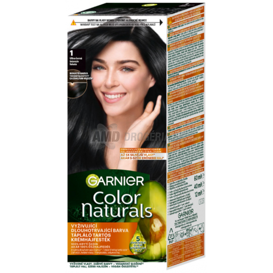 GARNIER COLOR NATURALS  PERMANENTNÁ FARBA NA VLASY ULTRA ČIERNA 1