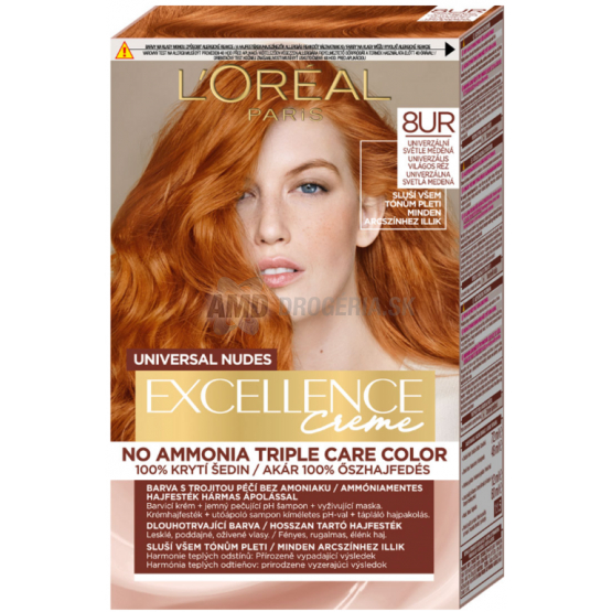 LOREAL PARIS EXCELLENCE CREME  8UR UNIVERZÁLNA SVETLÁ  MEDENÁ 