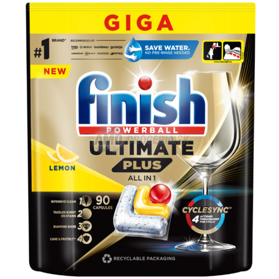 FINISH TABLETY ULTIMATE PLUS ALL IN 1 LEMON 90KS 