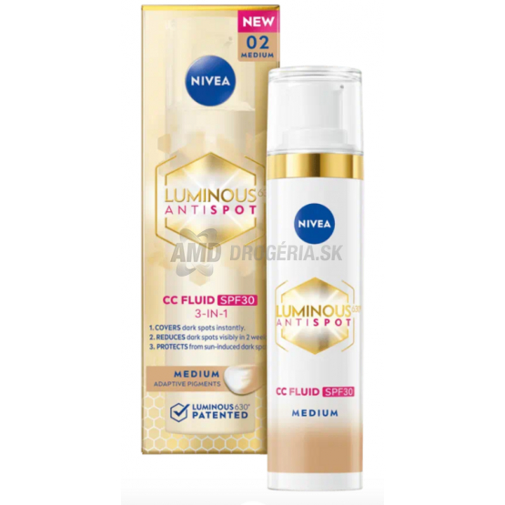 NIVEA CELLULAR LUMINOUS  CC KRÉM STREDNÝ SPF 30  40ML