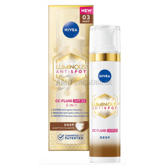 NIVEA CELLULAR LUMINOUS CC KRÉM TMAVÝ SPF 30 40ML