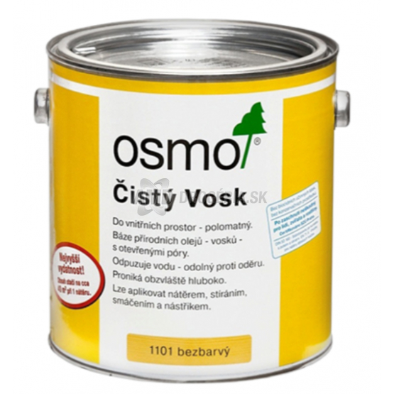 OSMO ČISTÝ VOSK BEZFAREBNÝ 0,75L 1101