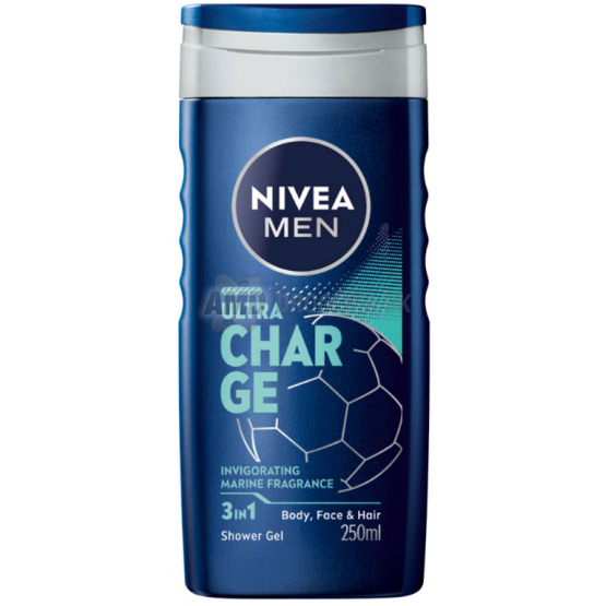 NIVEA SPRCHOVÝ GÉL MEN ULTRA CHARGE 250ML 