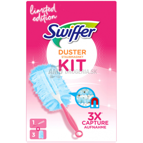 SWIFFER DUSTER PRACHOVKA S RÚČKOU PINK 3KS