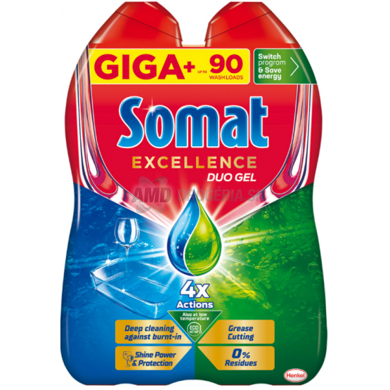 SOMAT GÉL EXCELLENCE DUO ANTI GREASE 90 DÁVOK 2X810ML 1,62L