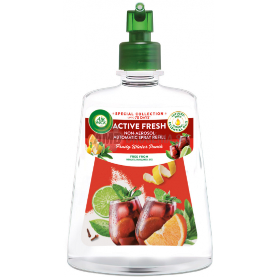 AIR WICK ACTIVE FRESH DO AUTOMATICKÉHO DIFUZÉRA NÁHRADNÁ NÁPLŇ ZIMNÝ PUNČ 228ML 