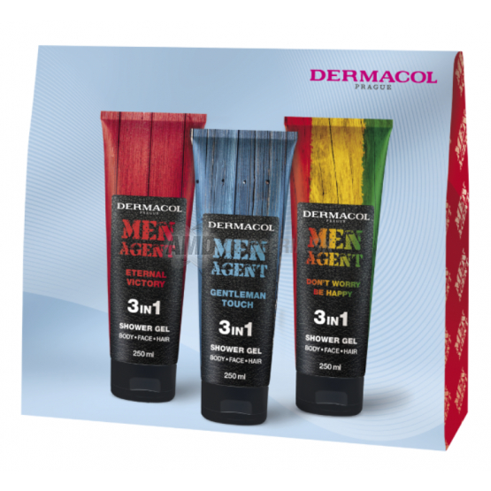 KAZETA DERMACOL AGENT MEN MIX SPRCHOVÝCH GÉLOV 3X250ML