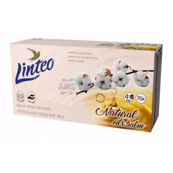 LINTEO VRECKOVKY BOX NATURAL OILS BALZAM 4 VRSTVOVÉ 70KS 