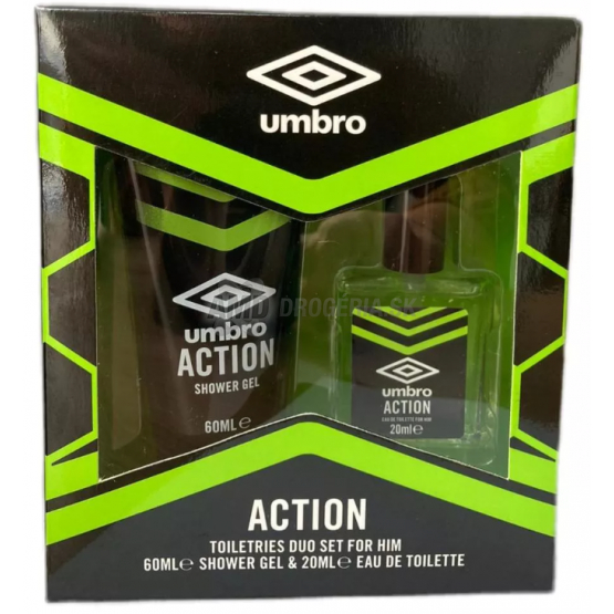 KAZETA UMBRO ACTION MEN TOALETNÁ VODA 20ML + SPRVHOVÝ GÉL 60ML