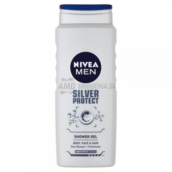 NIVEA  FOR MEN SPRCHOVÝ GÉL SILVER PROTECT 500 ML