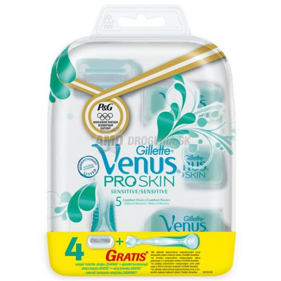 GILLETTE VENUS PROSKIN 4 NÁHRADNE HLAVICE + RÚČKA